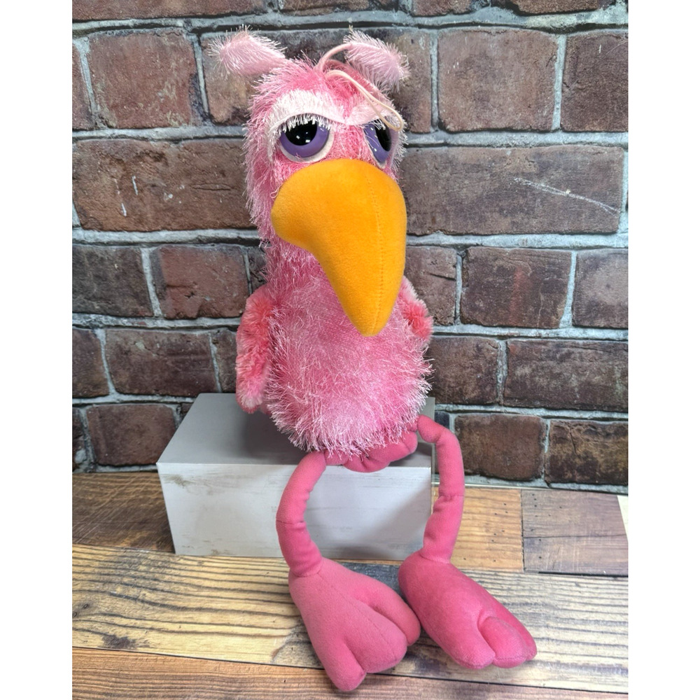 Russ Berrie & Co Punkie-Style Pink Flamingo‎ 21" Hangable Plush Stuffed Animal